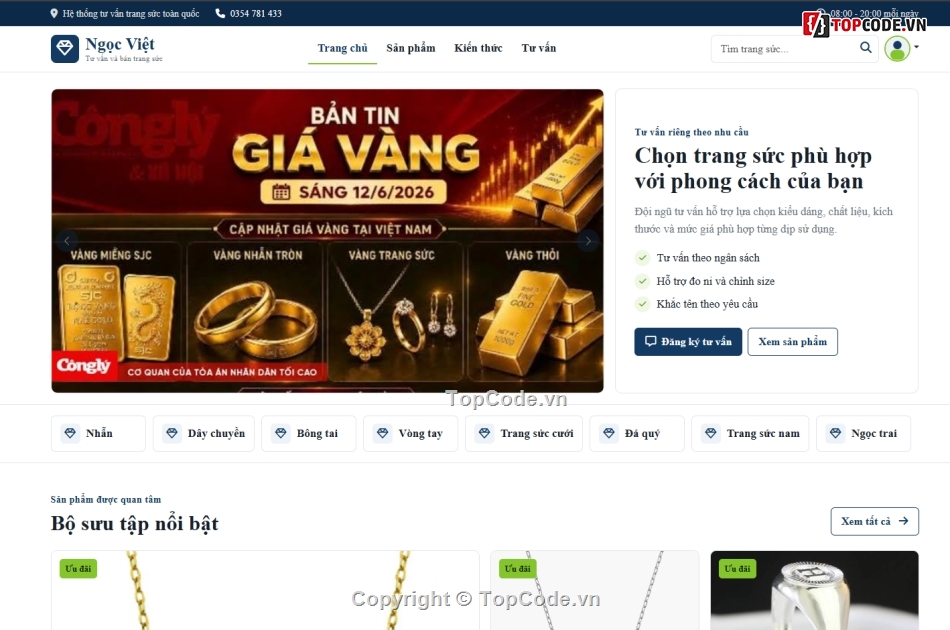 tư vấn,web tư vấn,web trang sức